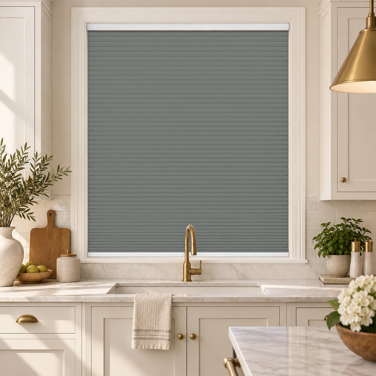 No Drill Blackout Cellular Shades Cordless 45mm Honeycomb Shades