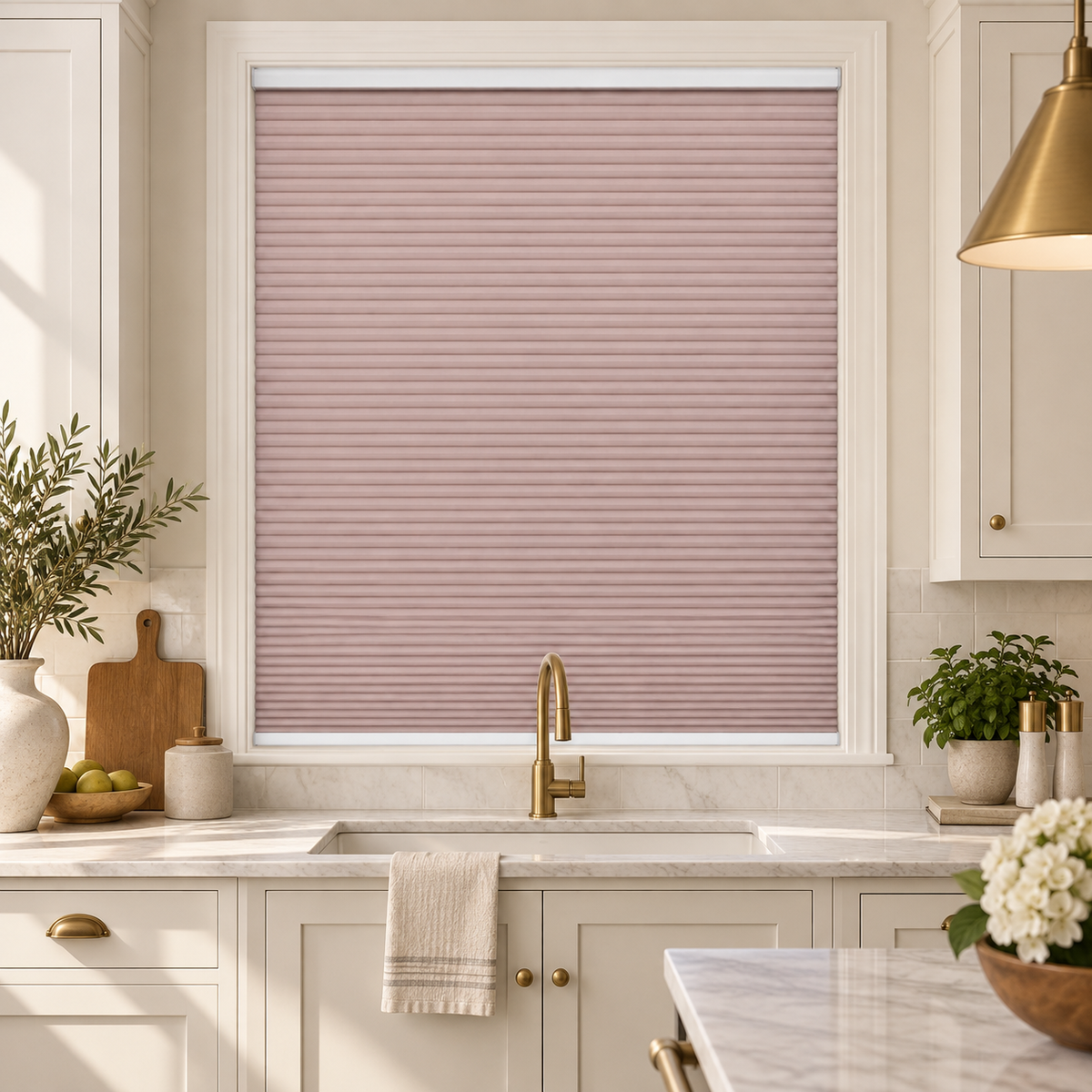 No Drill Blackout Cellular Shades, Cordless 45mm Honeycomb Shades