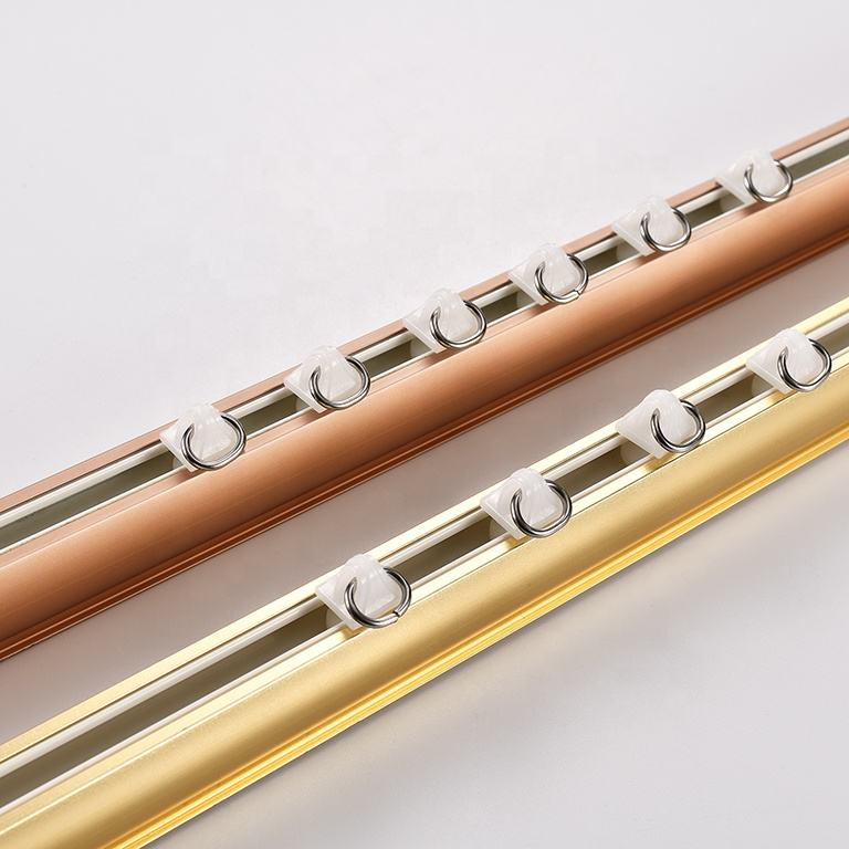 1.0mm Thick Heavy Duty Aluminum Curtain Track Rail, Silent Sliding, Ceiling & Wall Mount, Custom Length Up to 6m for Home