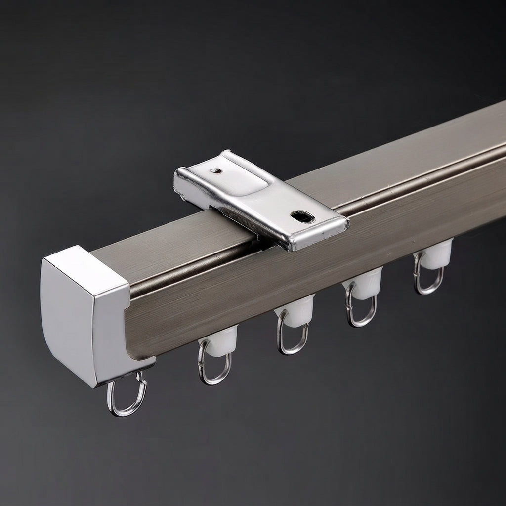 Heavy Duty Aluminum Curtain Track, Eco-Friendly Silent Sliding Shower Curtain Pole Window Accessories