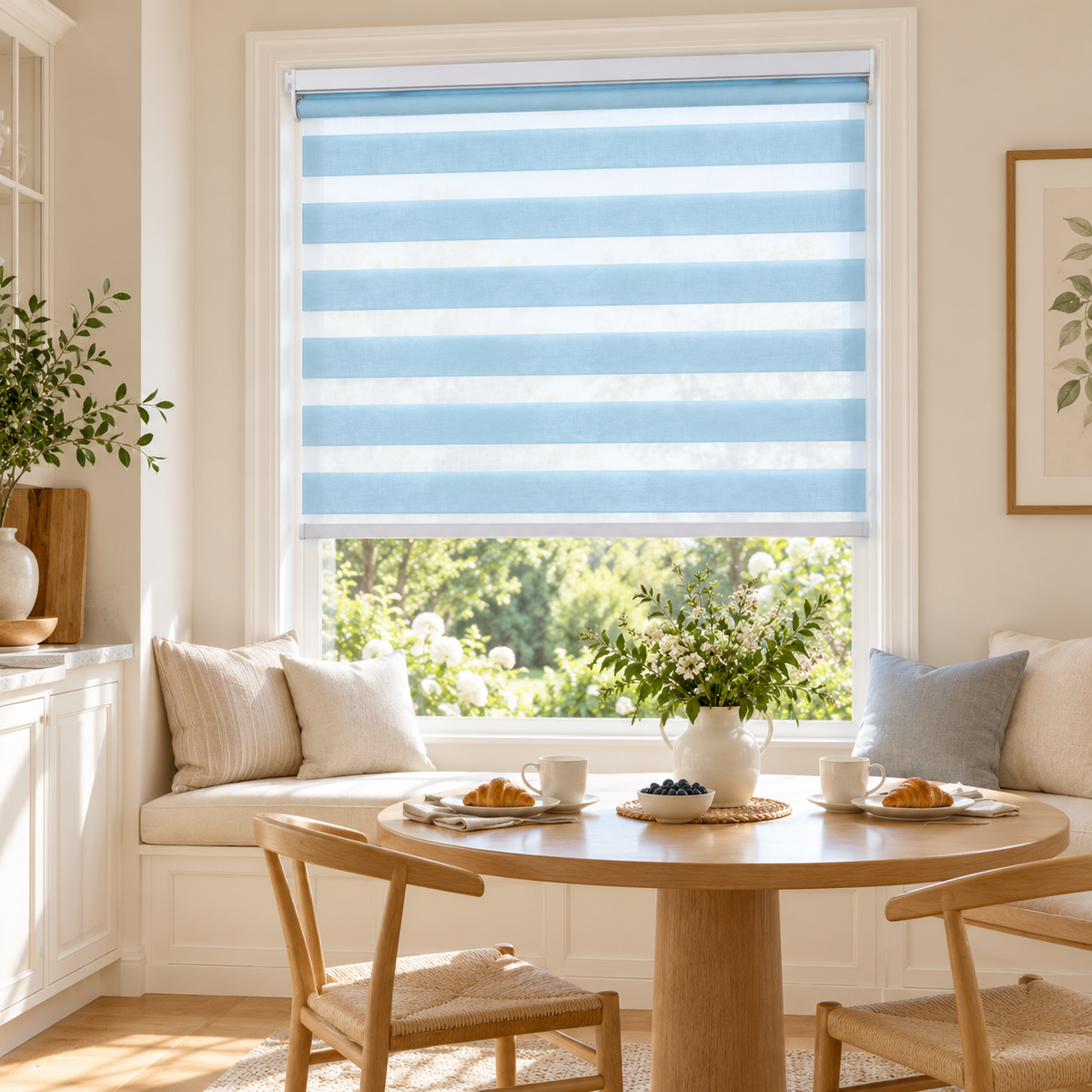 No-Drill Cordless Translucent Zebra Shades – Light Filtering