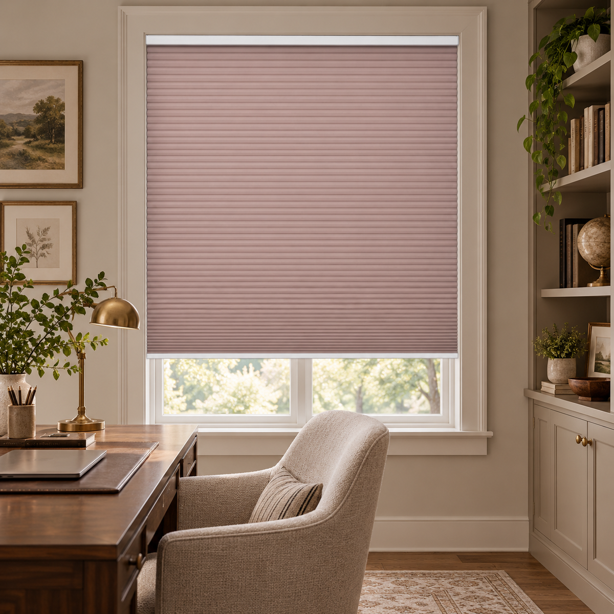 No Drill Blackout Cellular Shades, Cordless 45mm Honeycomb Shades