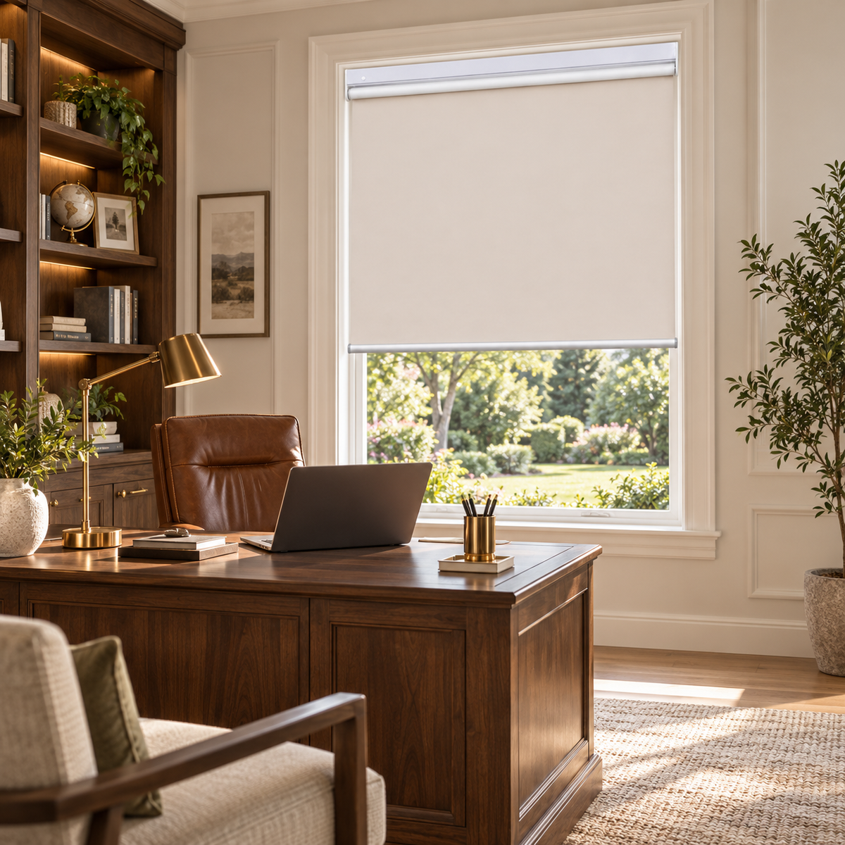 30-Second Easy Installation No Drill Cordless Roller Shades
