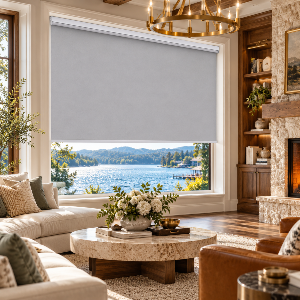 No-Drill Cordless Blackout Roller Shades – Fire-Retardant Custom Window Blinds
