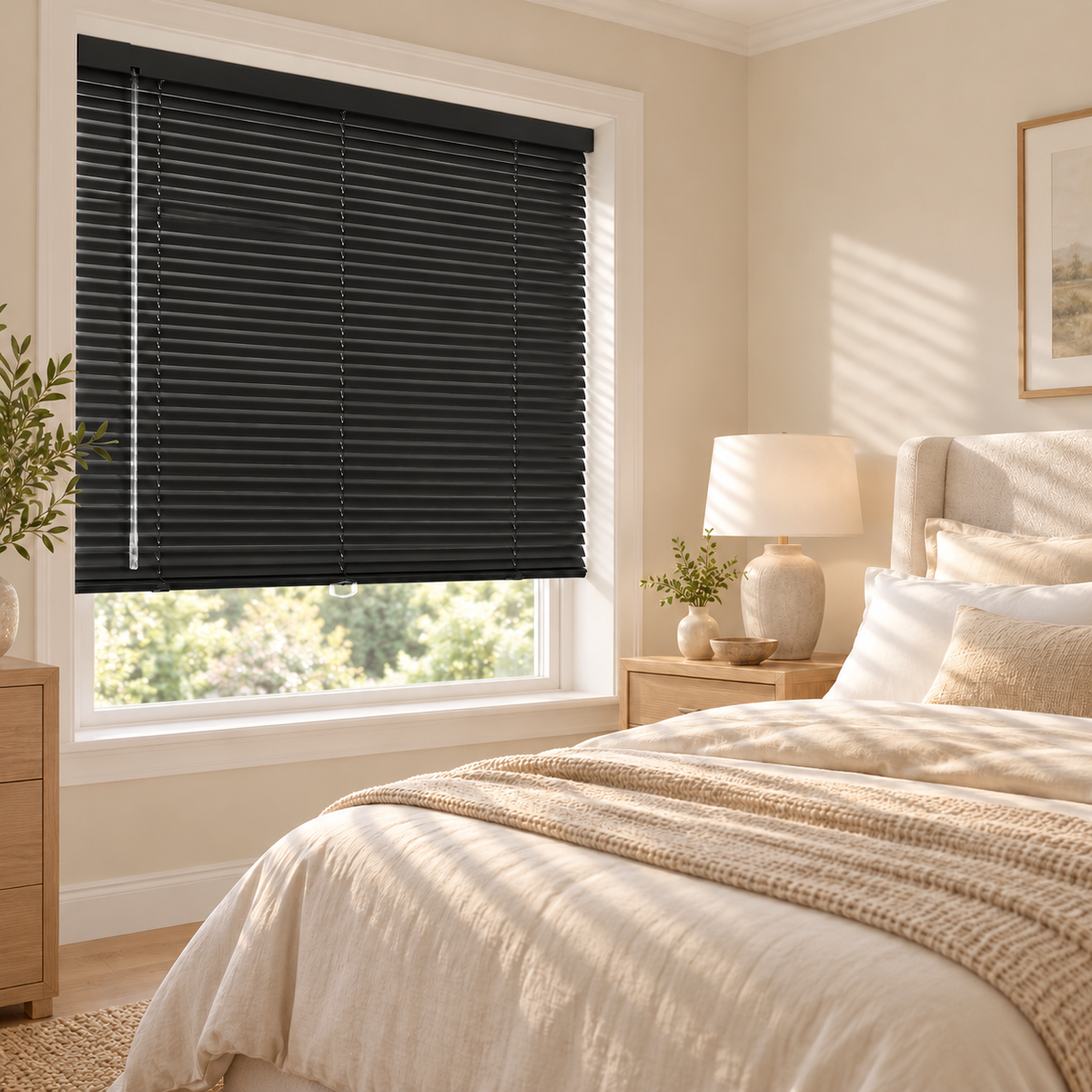 No-Drill Cordless Aluminum Venetian Blinds – Mint Green