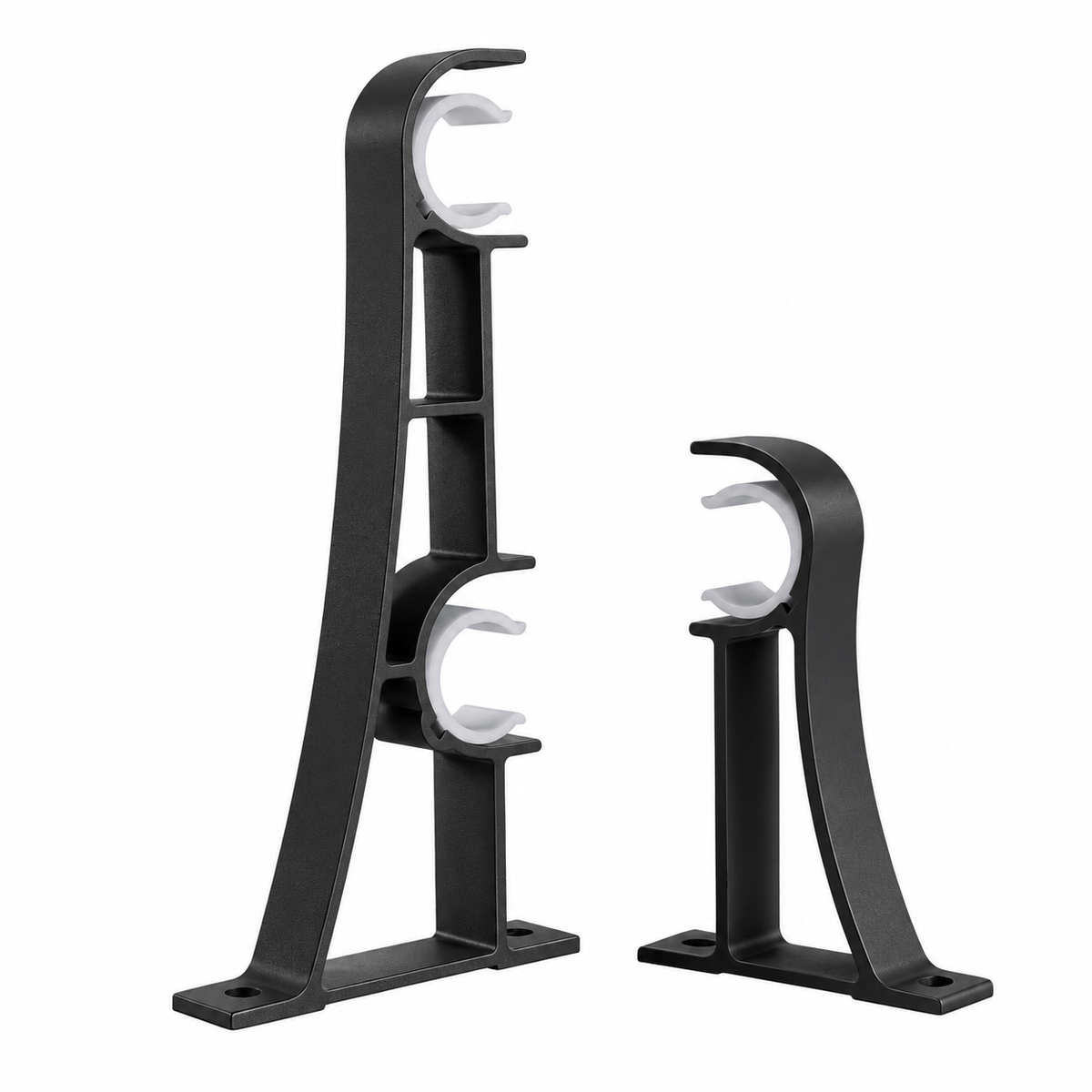 28mm Single Rod U-Shaped Heavy Duty Metal Wall Curtain Rod Bracket, Modern Luxury Home Wedding Decor