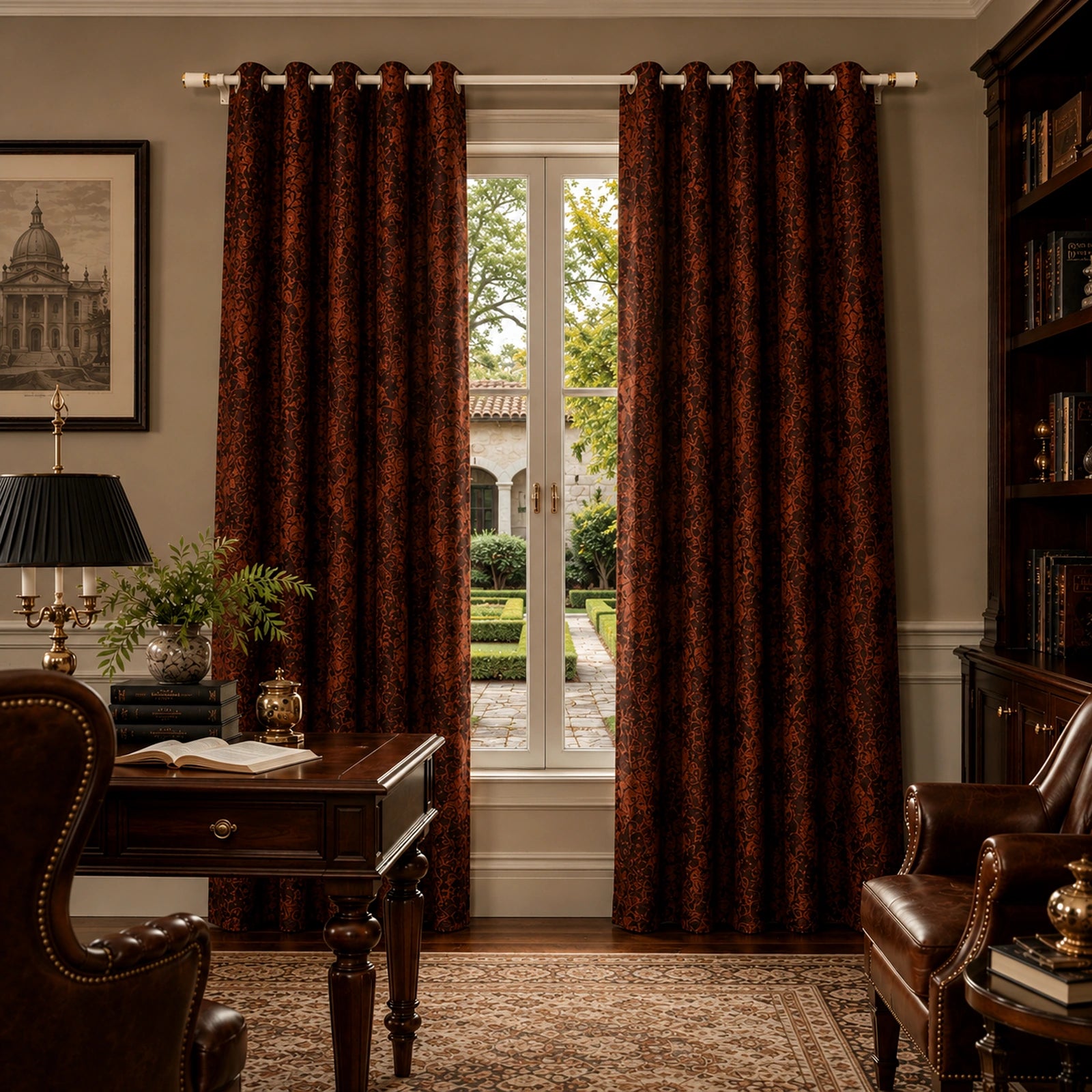 Custom Wool Blend Curtains – Grommet Top Textured Drapes for Living Room & Bedroom