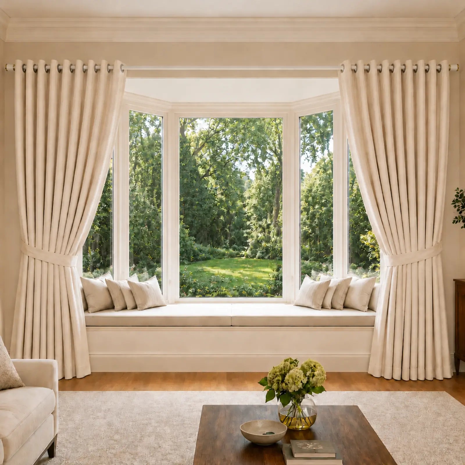 Custom Curtains, 100% Polyester Drapes, Made to Measure Window Curtains