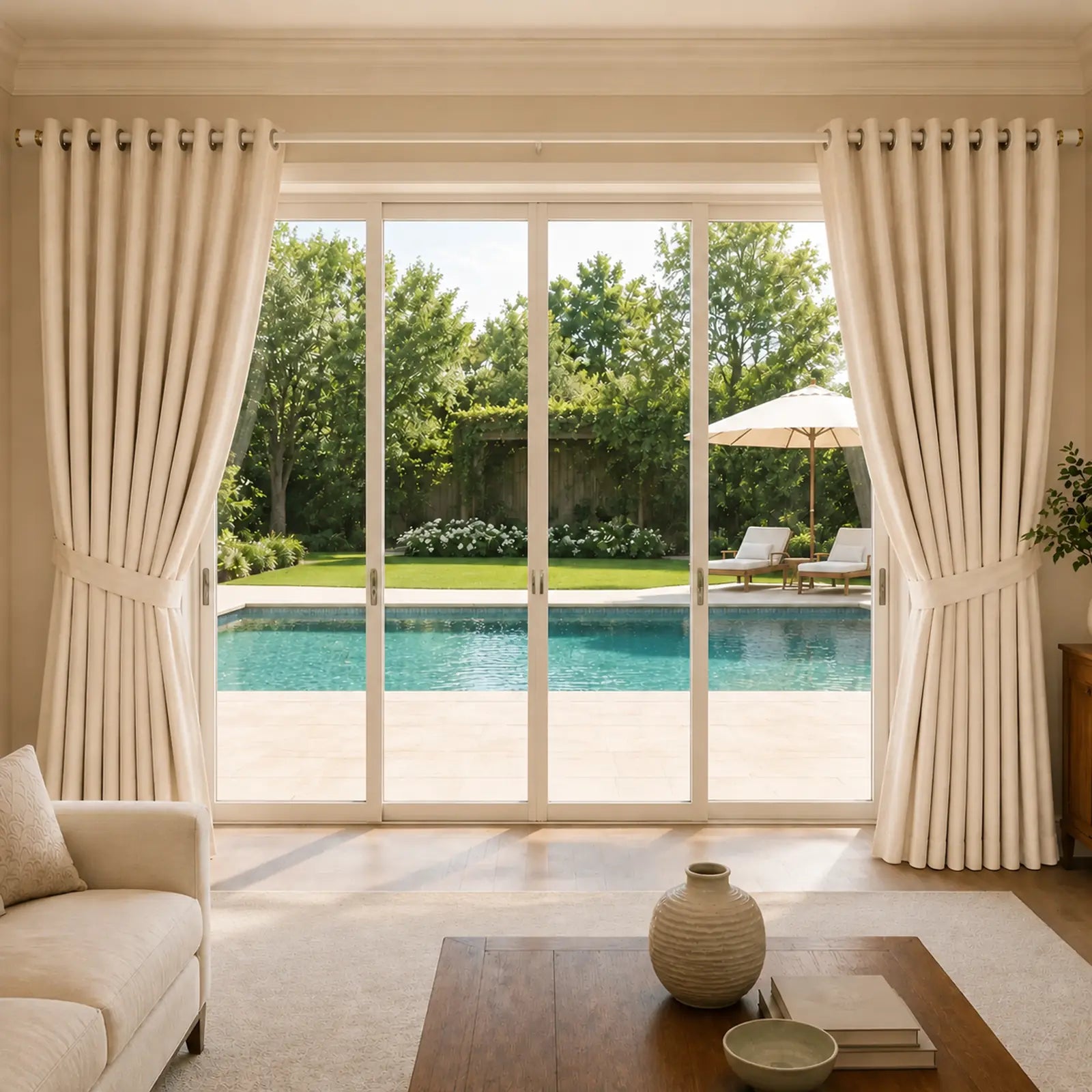 Custom Curtains, 100% Polyester Drapes, Made to Measure Window Curtains