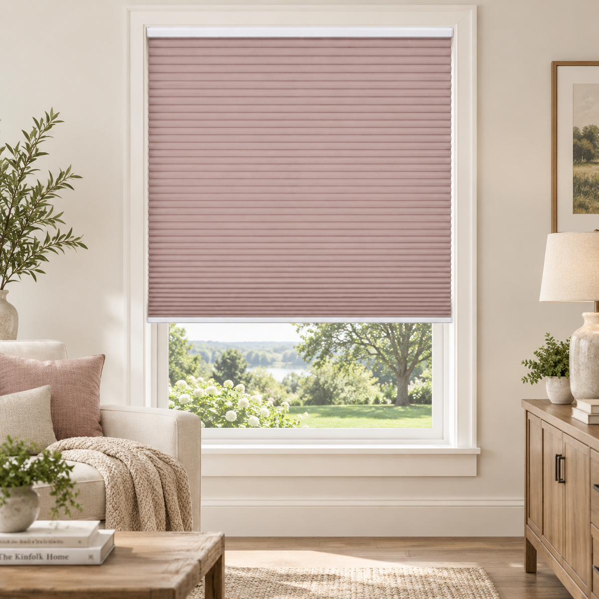 No Drill Blackout Cellular Shades, Cordless 45mm Honeycomb Shades