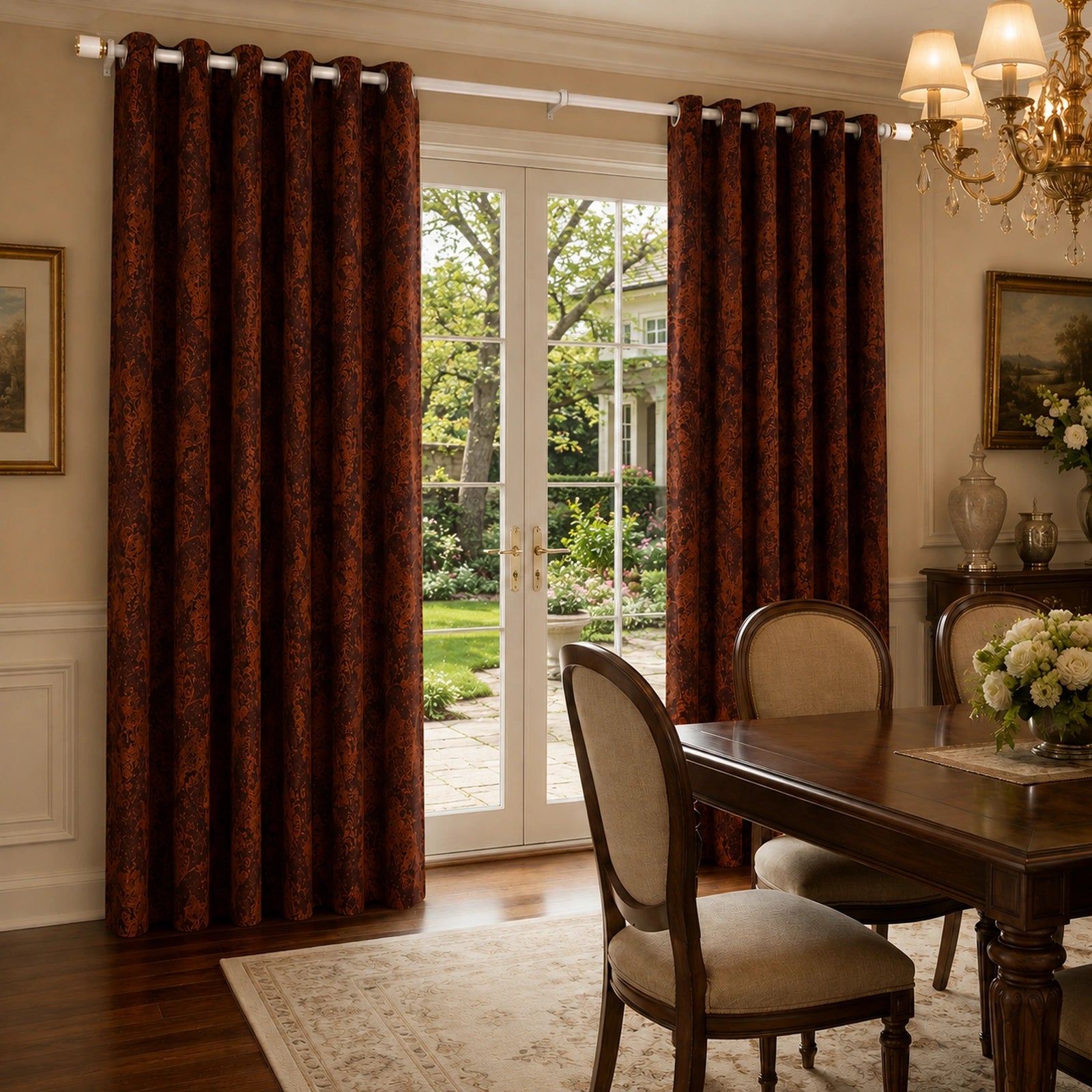 Custom Wool Blend Curtains – Grommet Top Textured Drapes for Living Room & Bedroom