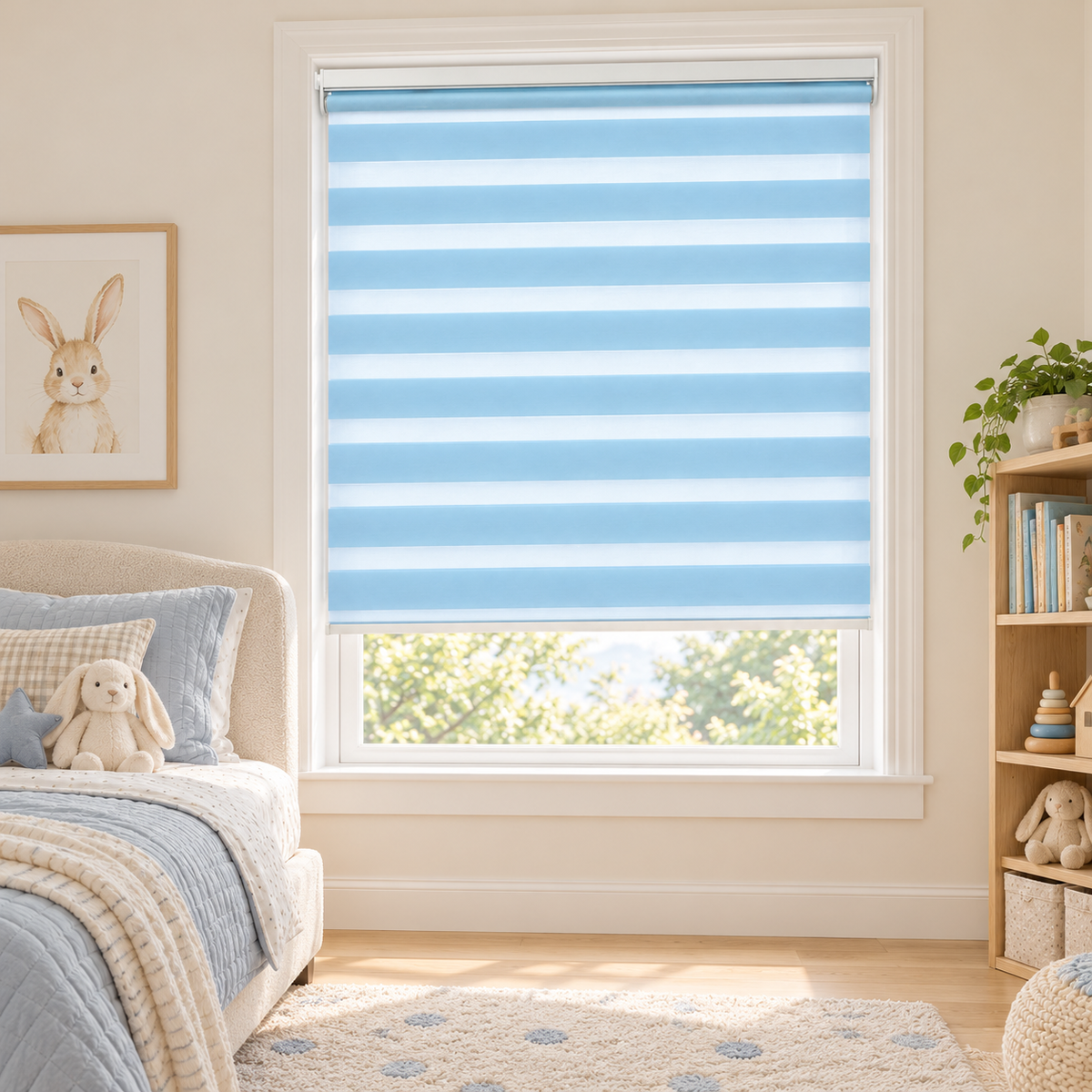 No-Drill Cordless Translucent Zebra Shades – Light Filtering