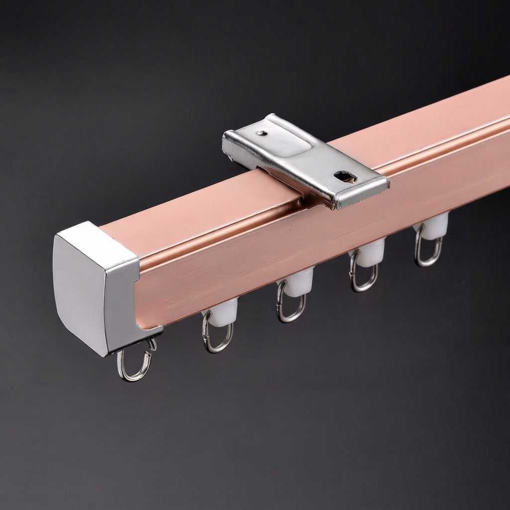 Heavy Duty Aluminum Curtain Track, Eco-Friendly Silent Sliding Shower Curtain Pole Window Accessories