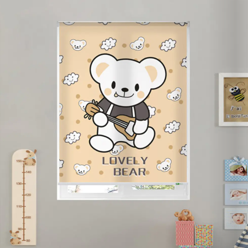 Custom Printed Cordless Roller Shades for Bedroom Windows – Personalized Blackout Window Blinds with Custom Design