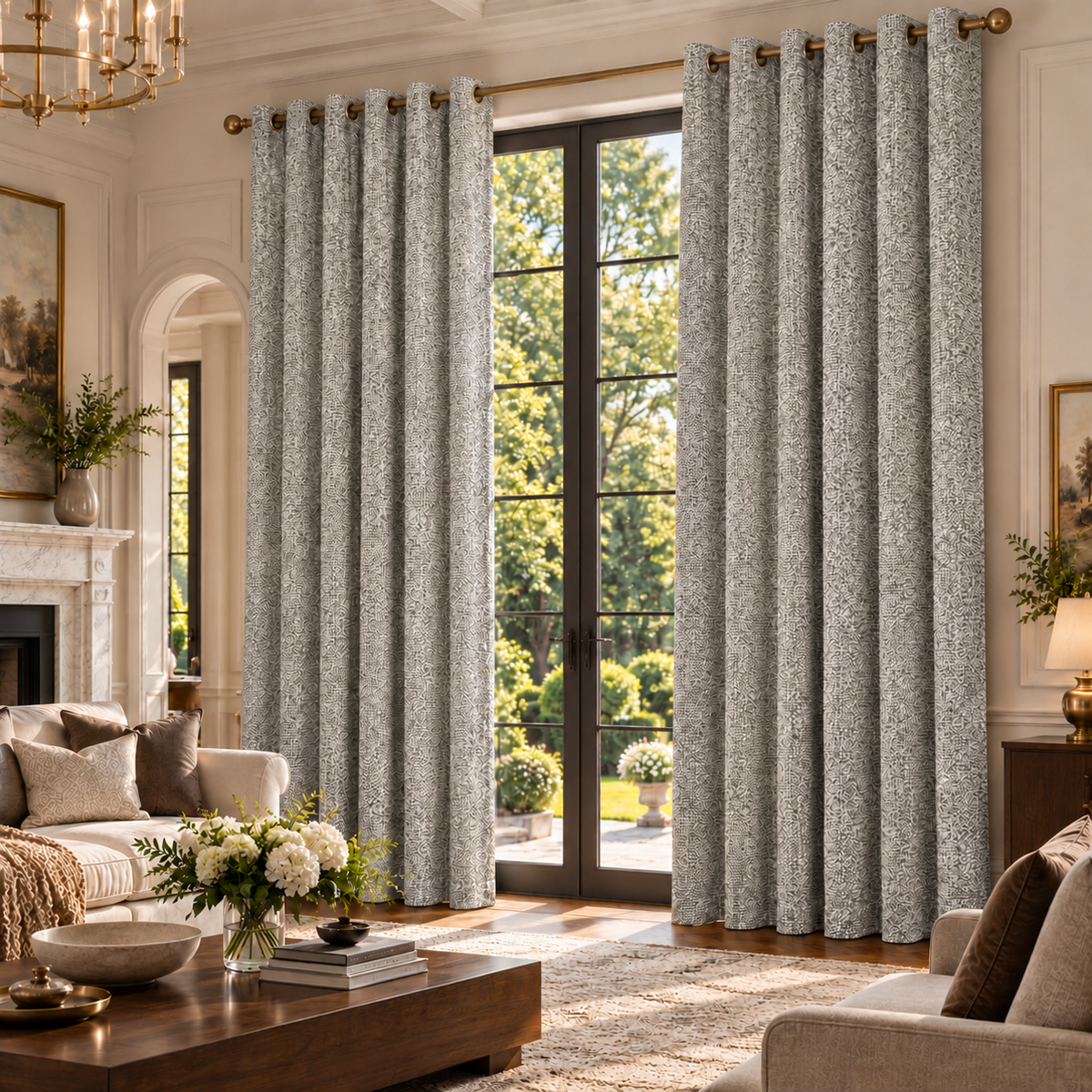 Custom Wool & Linen Blend Grommet Curtains – Cozy Heavyweight Drapes for Fall & Winter