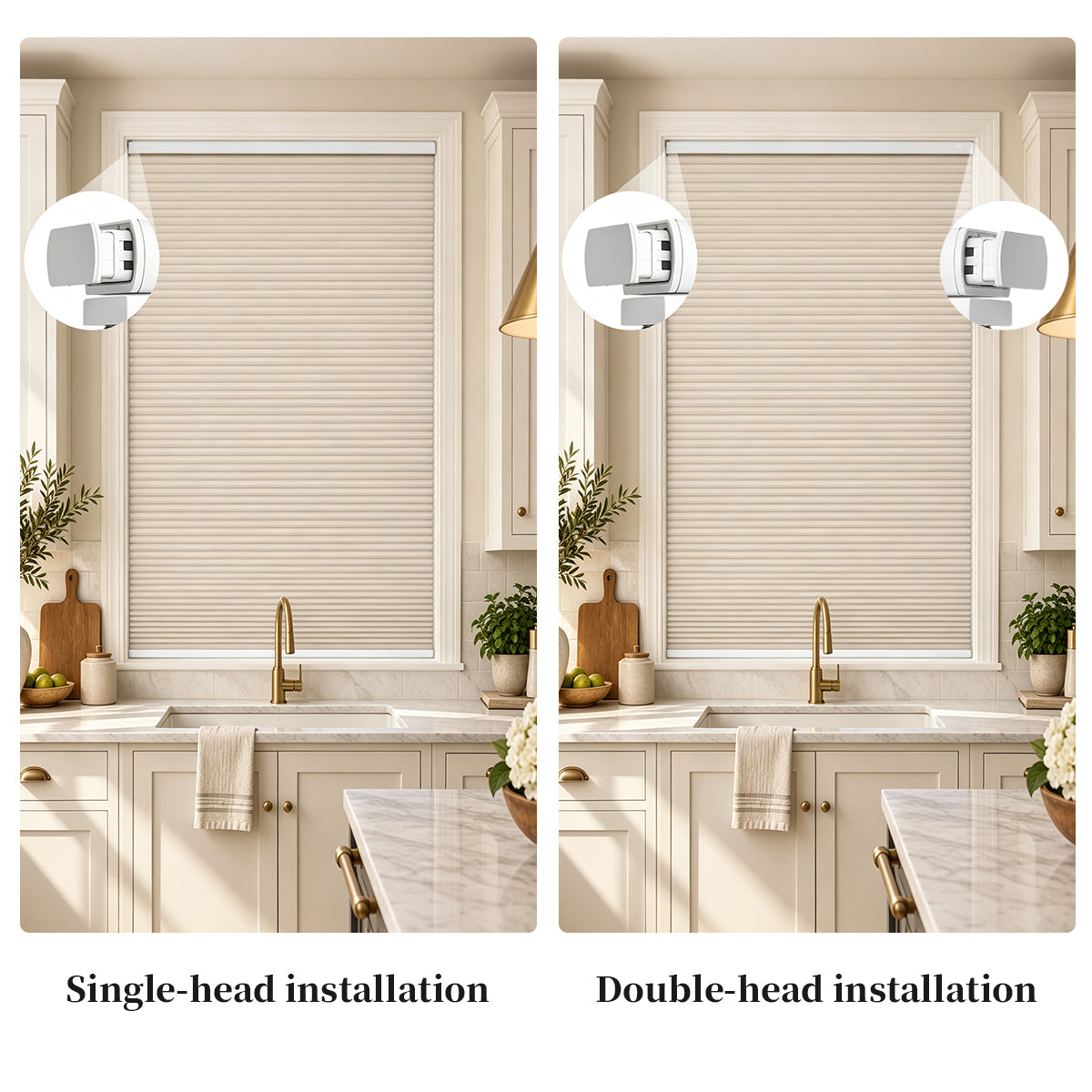 No Drill Blackout Cellular Shades Cordless 45mm Honeycomb Shades