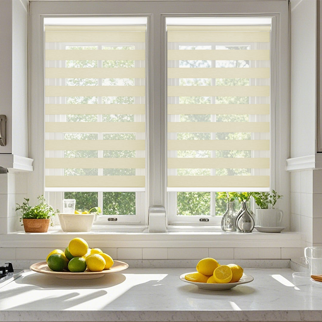 Close-up of Zebra Blinds fabric texture