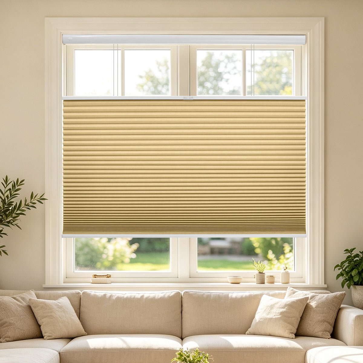 No Drill Blackout Cellular Shades Cordless 45mm Honeycomb Shades