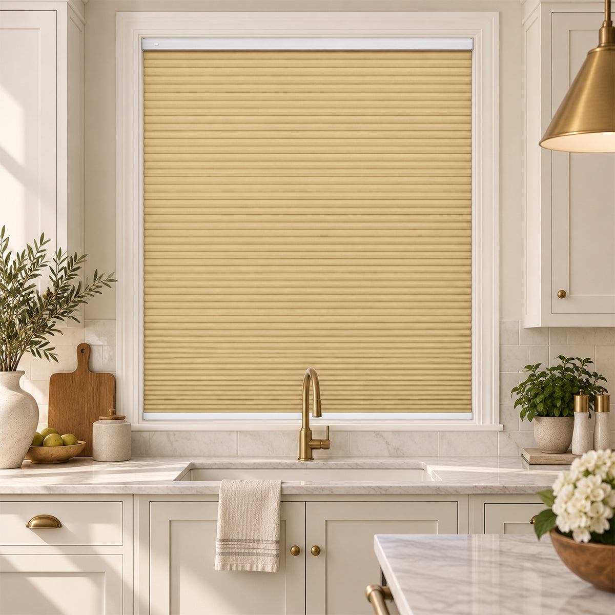 No Drill Blackout Cellular Shades Cordless 45mm Honeycomb Shades