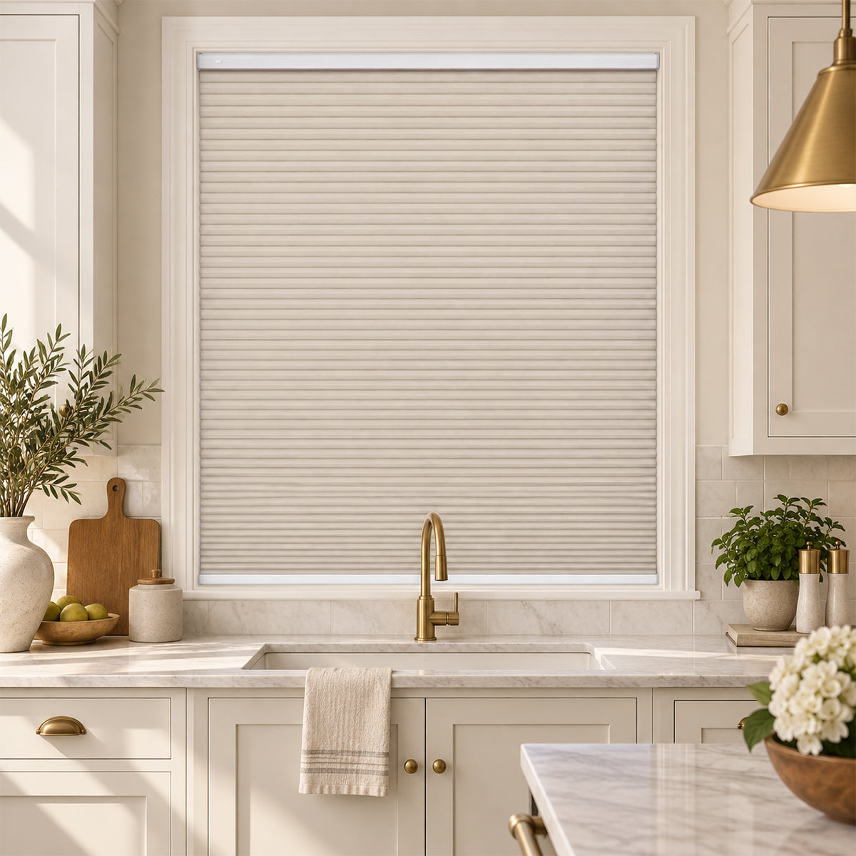 No Drill Blackout Cellular Shades Cordless 45mm Honeycomb Shades