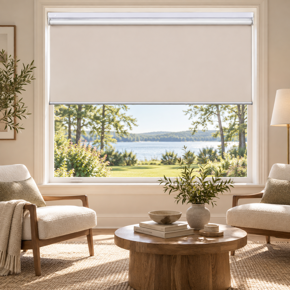 30-Second Easy Installation No Drill Cordless Roller Shades