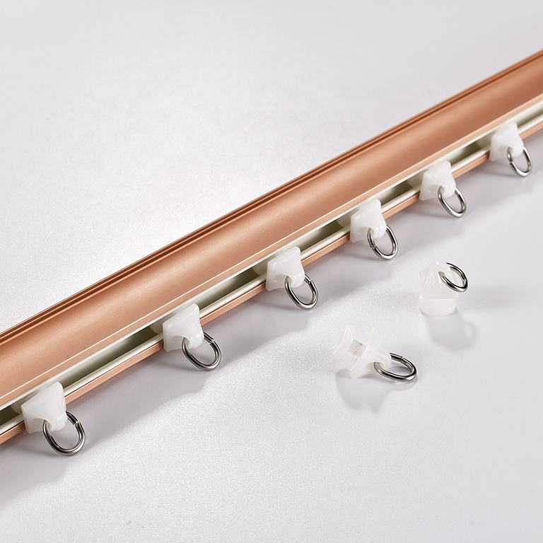 1.0mm Thick Heavy Duty Aluminum Curtain Track Rail, Silent Sliding, Ceiling & Wall Mount, Custom Length Up to 6m for Home