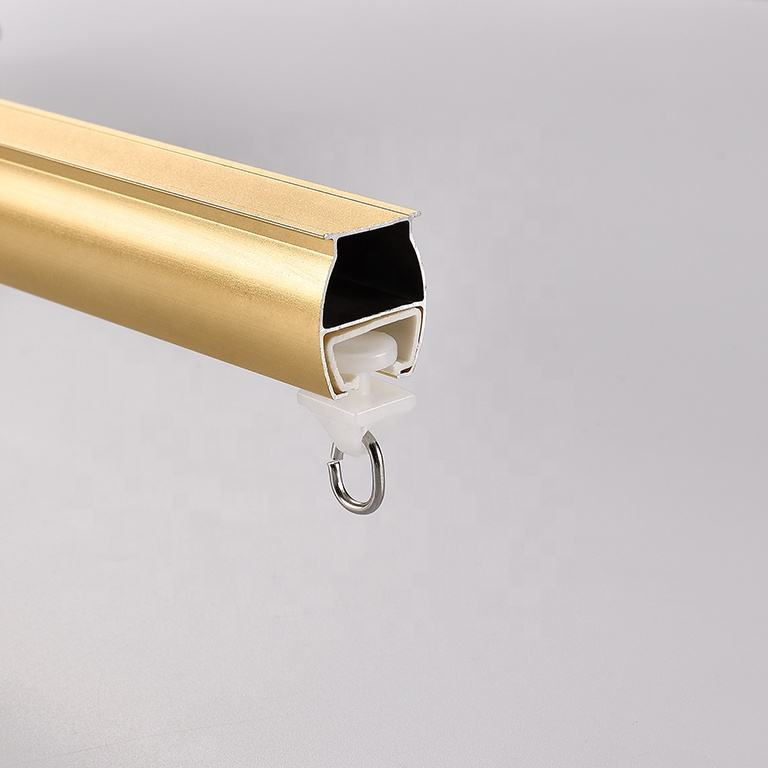 1.0mm Thick Heavy Duty Aluminum Curtain Track Rail, Silent Sliding, Ceiling & Wall Mount, Custom Length Up to 6m for Home