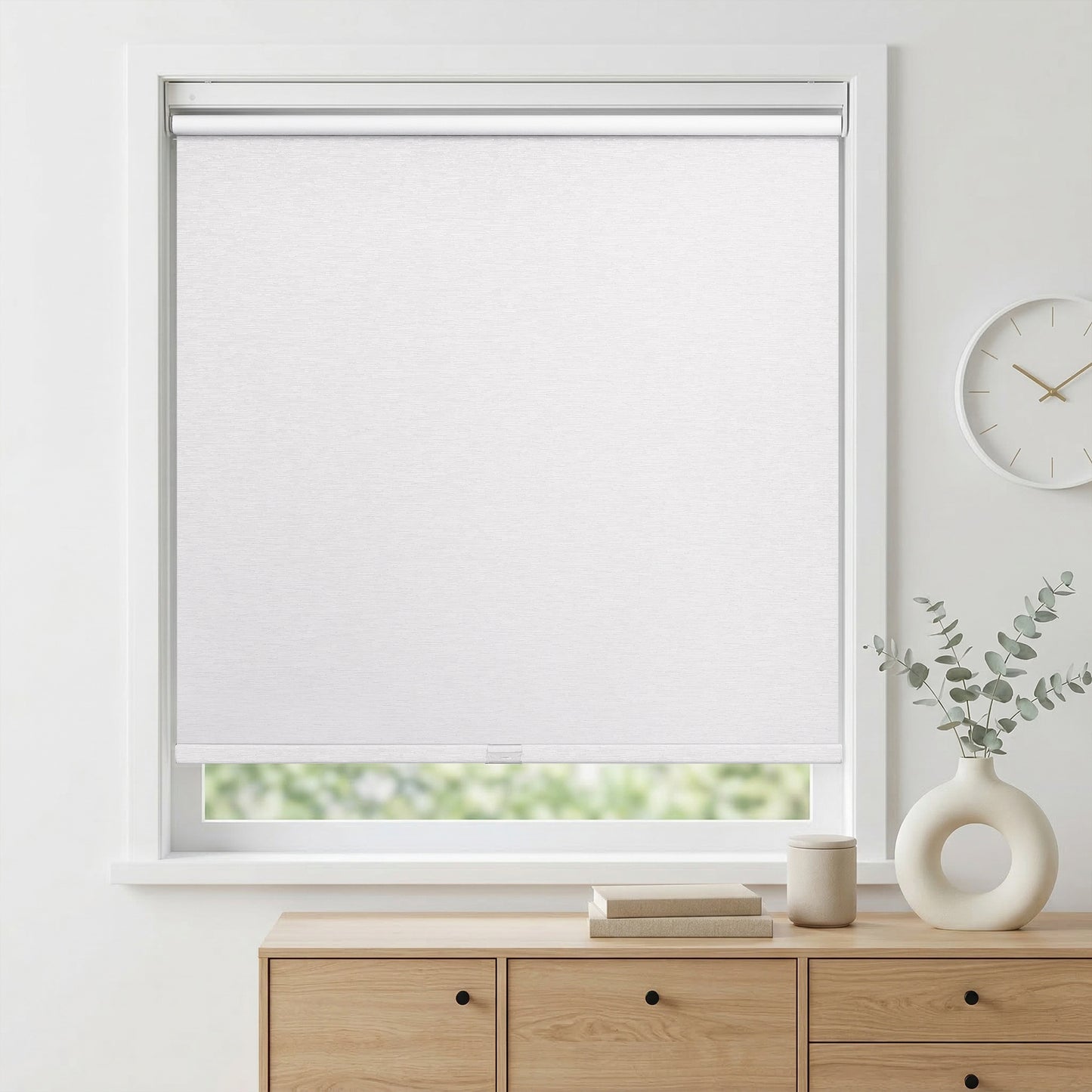 30 Seconds Quick-Fit No Drilling Cordless Push-Pull 100% Blackout Roller Shade