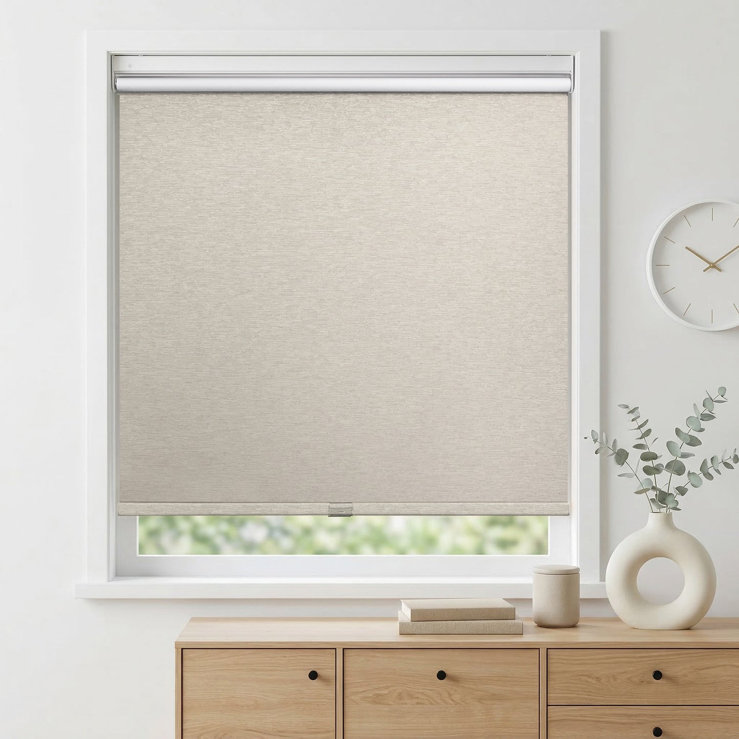 30 Seconds Quick-Fit No Drilling Cordless Push-Pull 100% Blackout Roller Shade