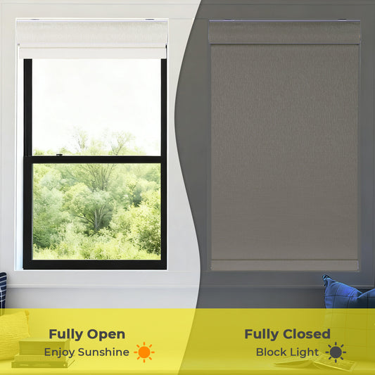 Blackout Roller Blinds Cordless Design Made Of Nano-Polymer Fabric With Cassette Suitable For Homes Bedrooms And Other Spaces Custom Sizes Available