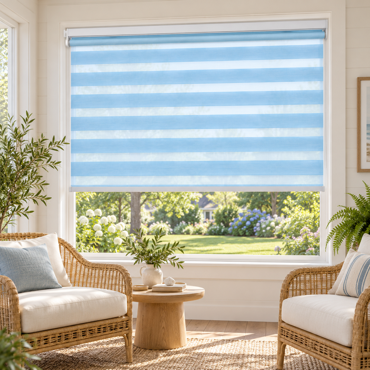 No-Drill Cordless Translucent Zebra Shades – Light Filtering