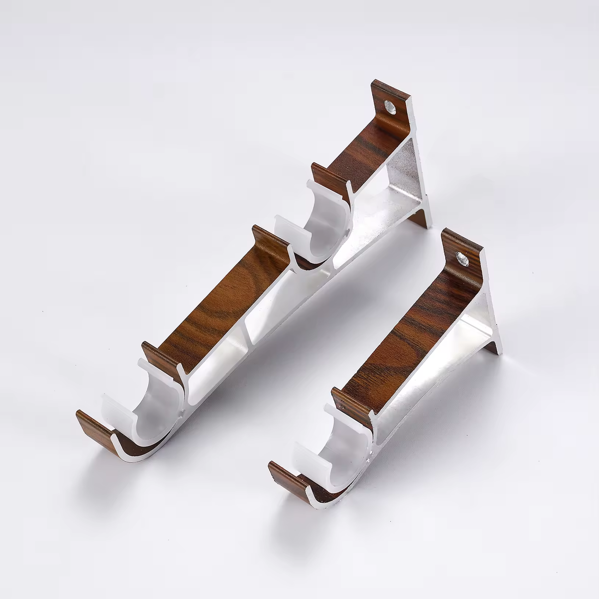 28mm Single Rod U-Shaped Heavy Duty Metal Wall Curtain Rod Bracket, Modern Luxury Home Wedding Decor