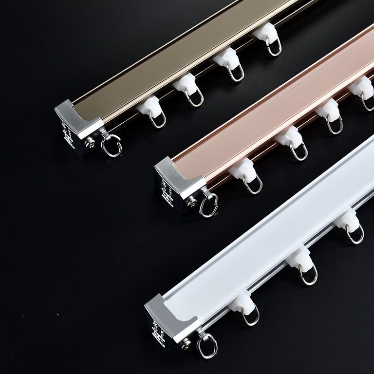 Heavy Duty Aluminum Curtain Track, Eco-Friendly Silent Sliding Shower Curtain Pole Window Accessories