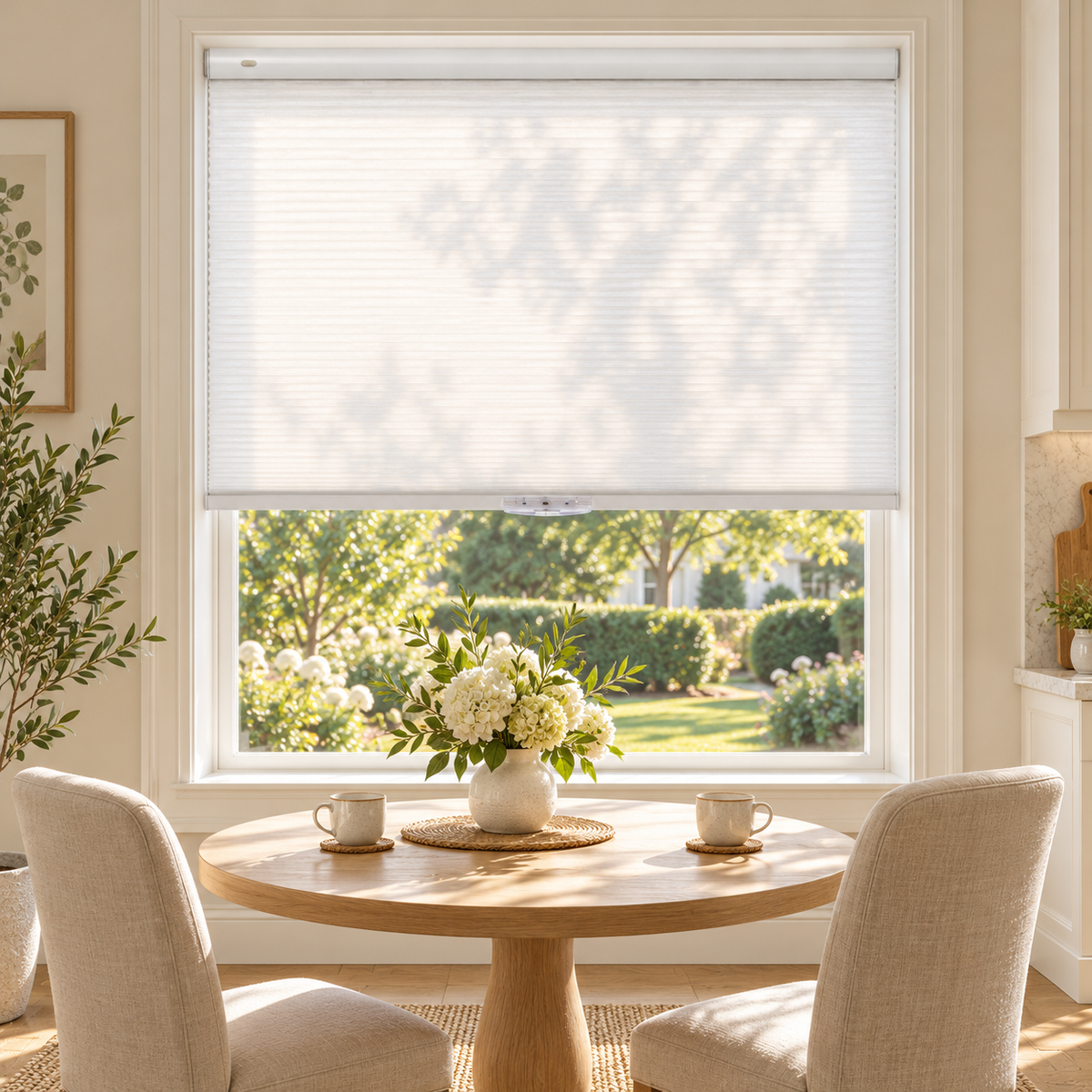 Custom No-Drill Cordless Sheer Cellular Shades – 25mm Honeycomb Blinds