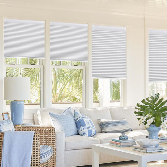 Customizable size No Drill No Tools Blackout Window Cover,Cordless Honeycomb Blinds