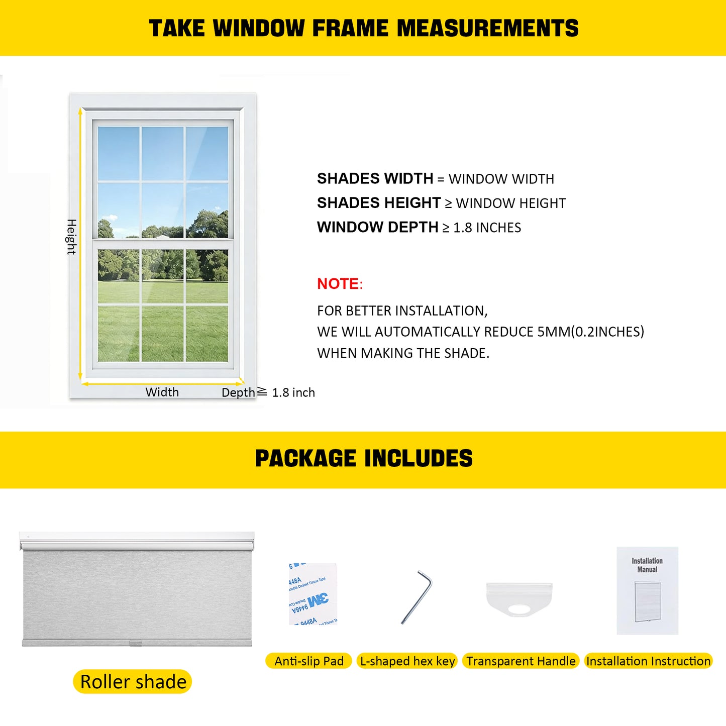 30 Seconds Quick-Fit No Drilling Cordless Push-Pull 100% Blackout Roller Shade