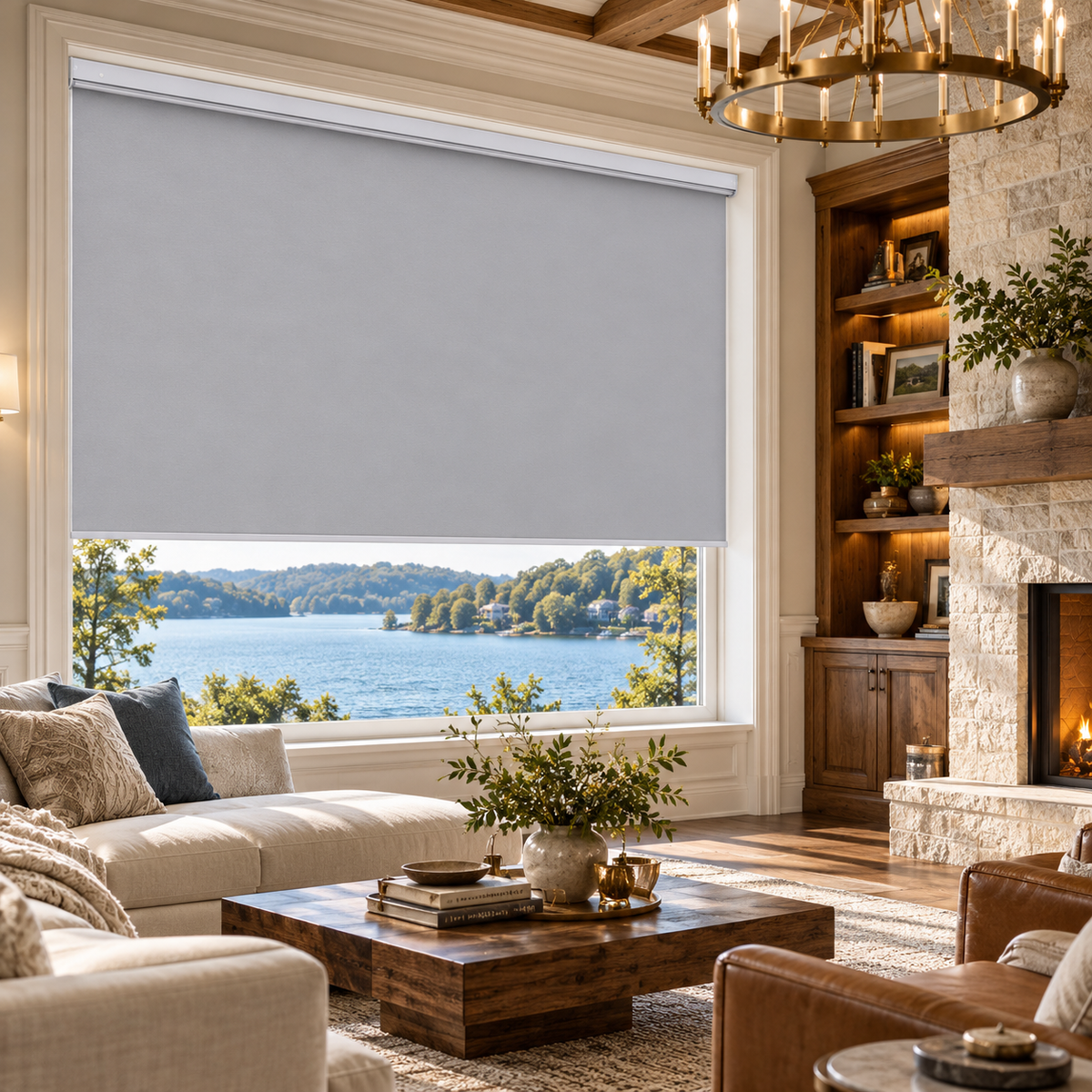 No-Drill Cordless Blackout Roller Shades – Fire-Retardant Custom Window Blinds