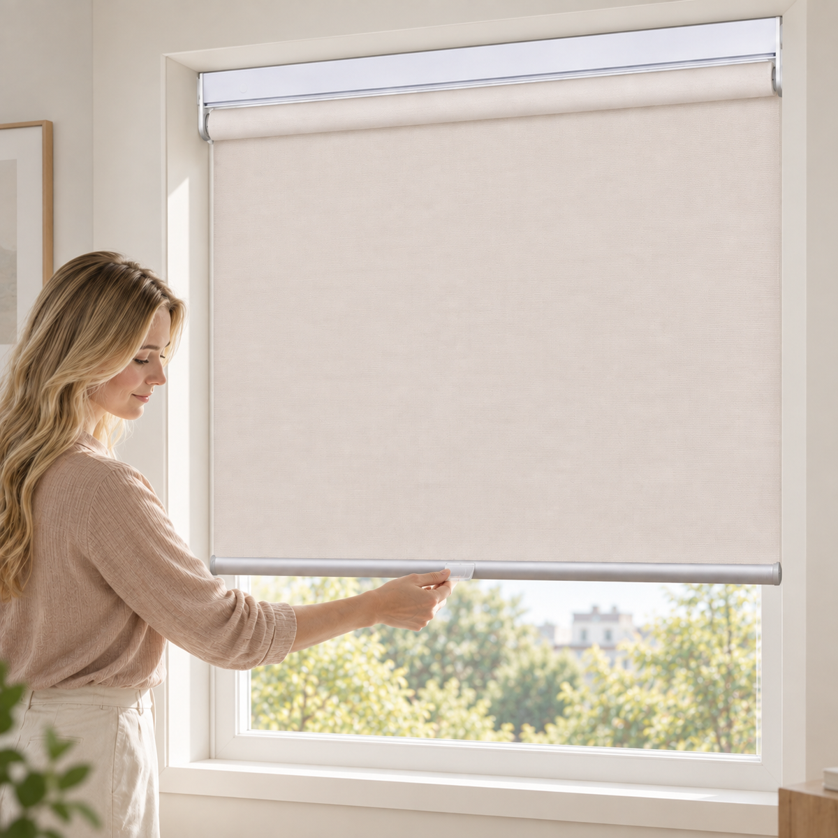 30-Second Easy Installation No Drill Cordless Roller Shades