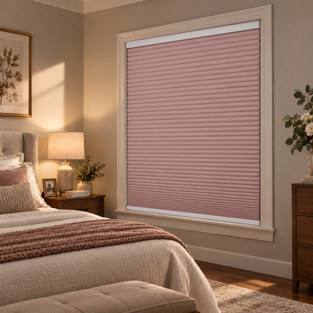 No Drill Blackout Cellular Shades, Cordless 45mm Honeycomb Shades