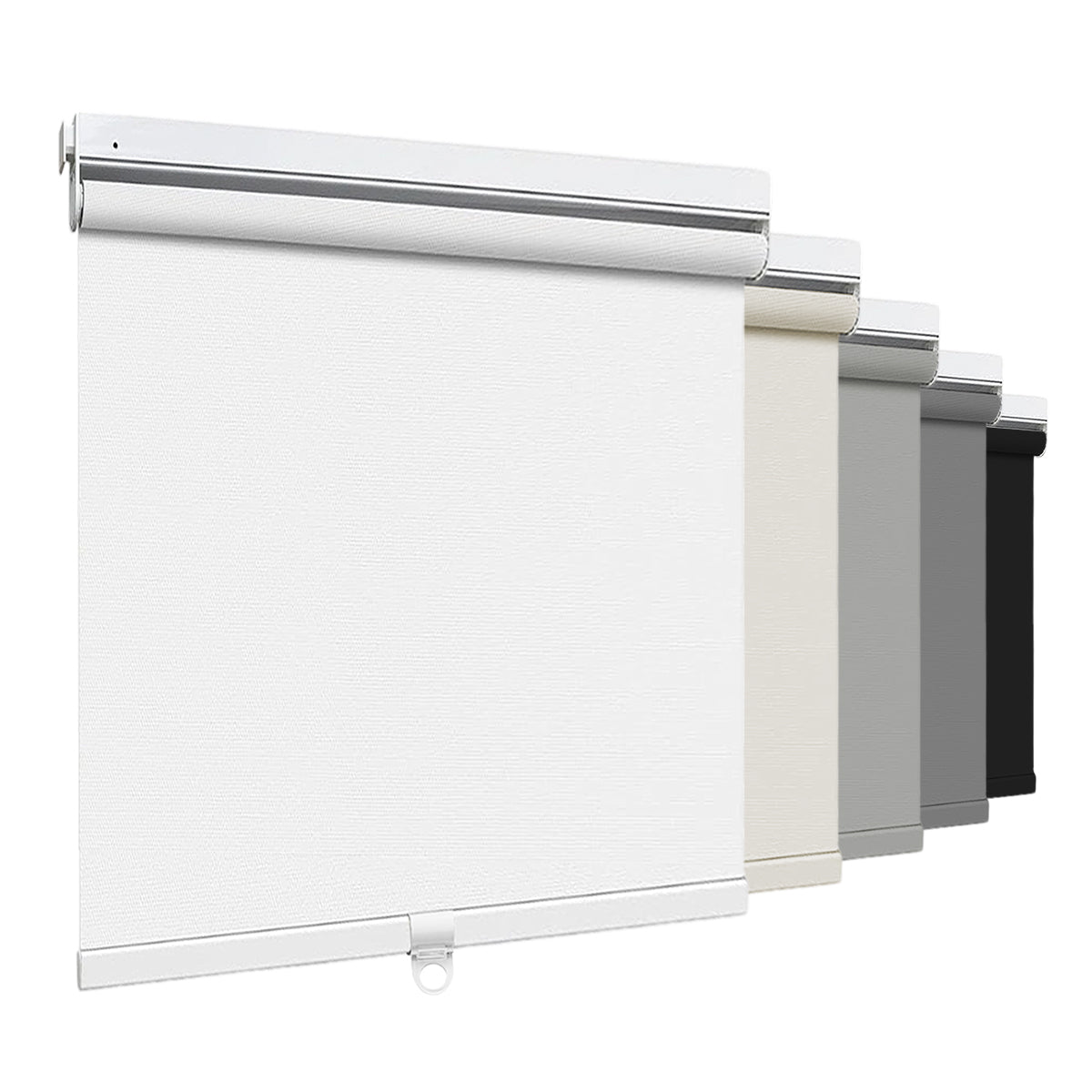 No Drill Cordless Roller Shades No Tools 100% Blackout Roller Windows Blinds Waterproof Fabric Privacy Blinds Thermal Insulated Tension Shades for Home Office