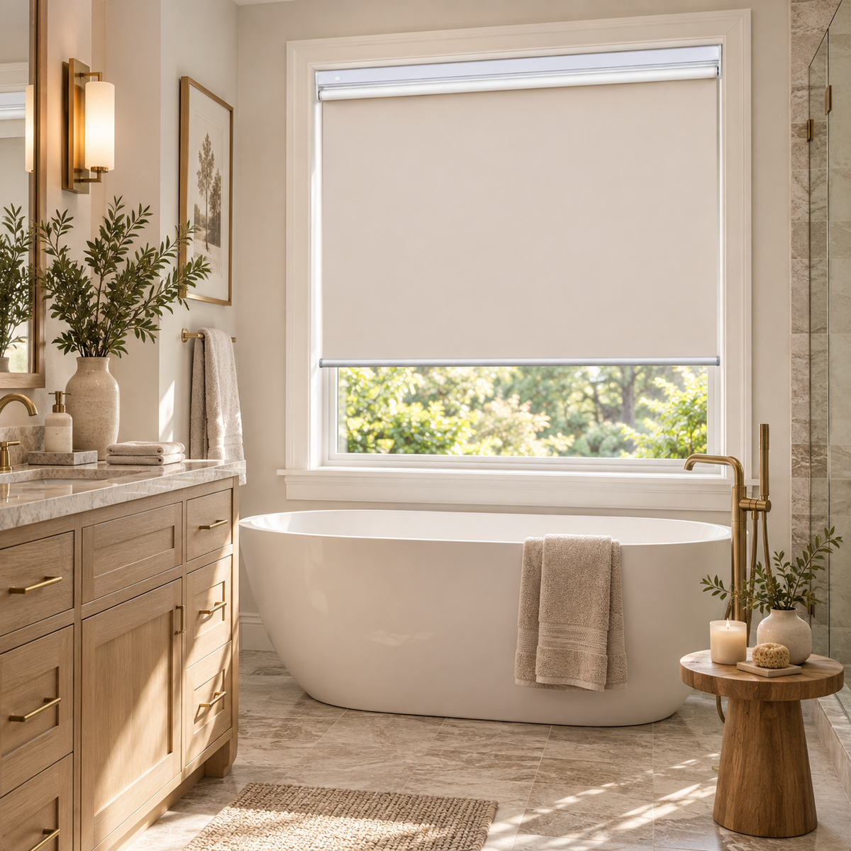 30-Second Easy Installation No Drill Cordless Roller Shades