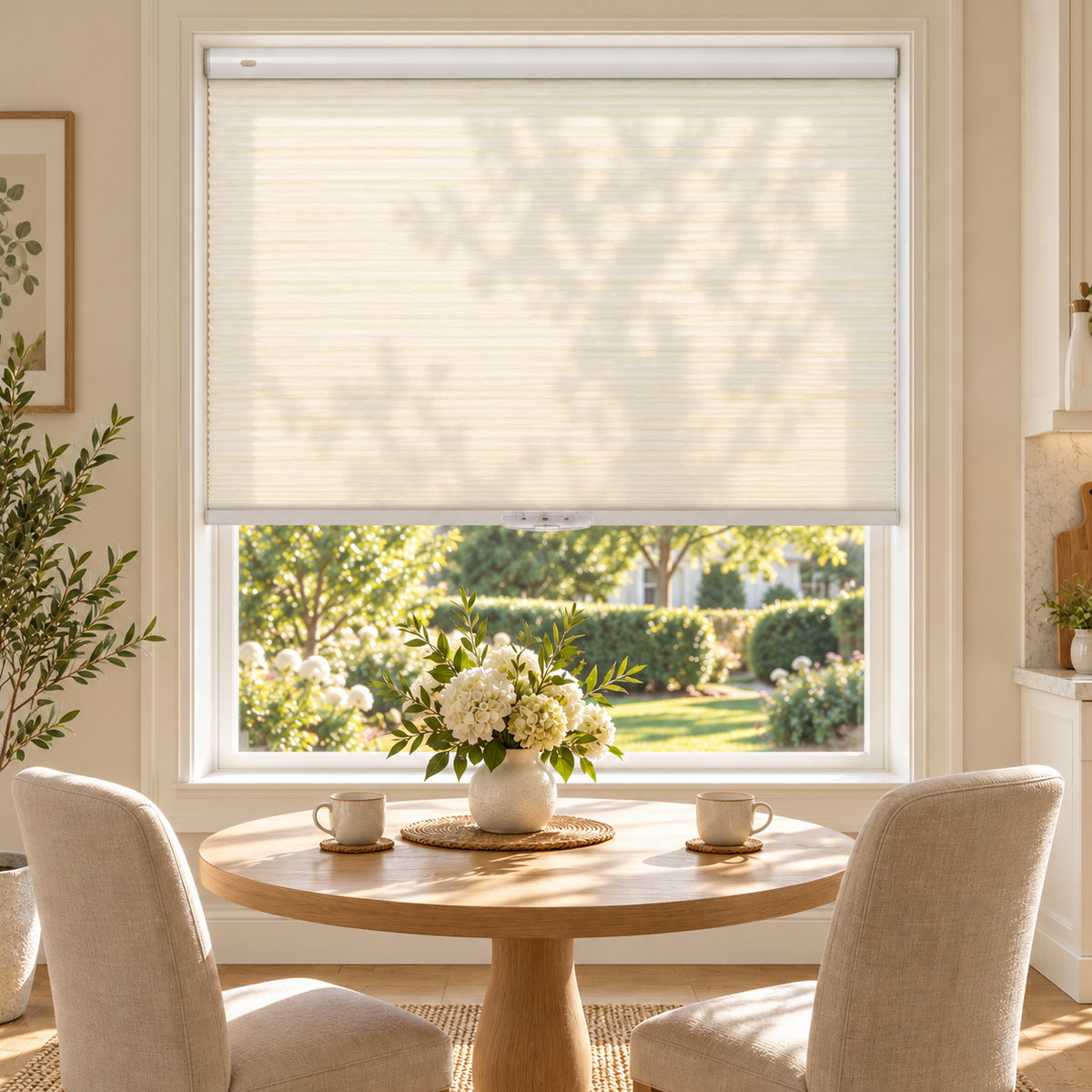 Custom No-Drill Cordless Sheer Cellular Shades – 25mm Honeycomb Blinds