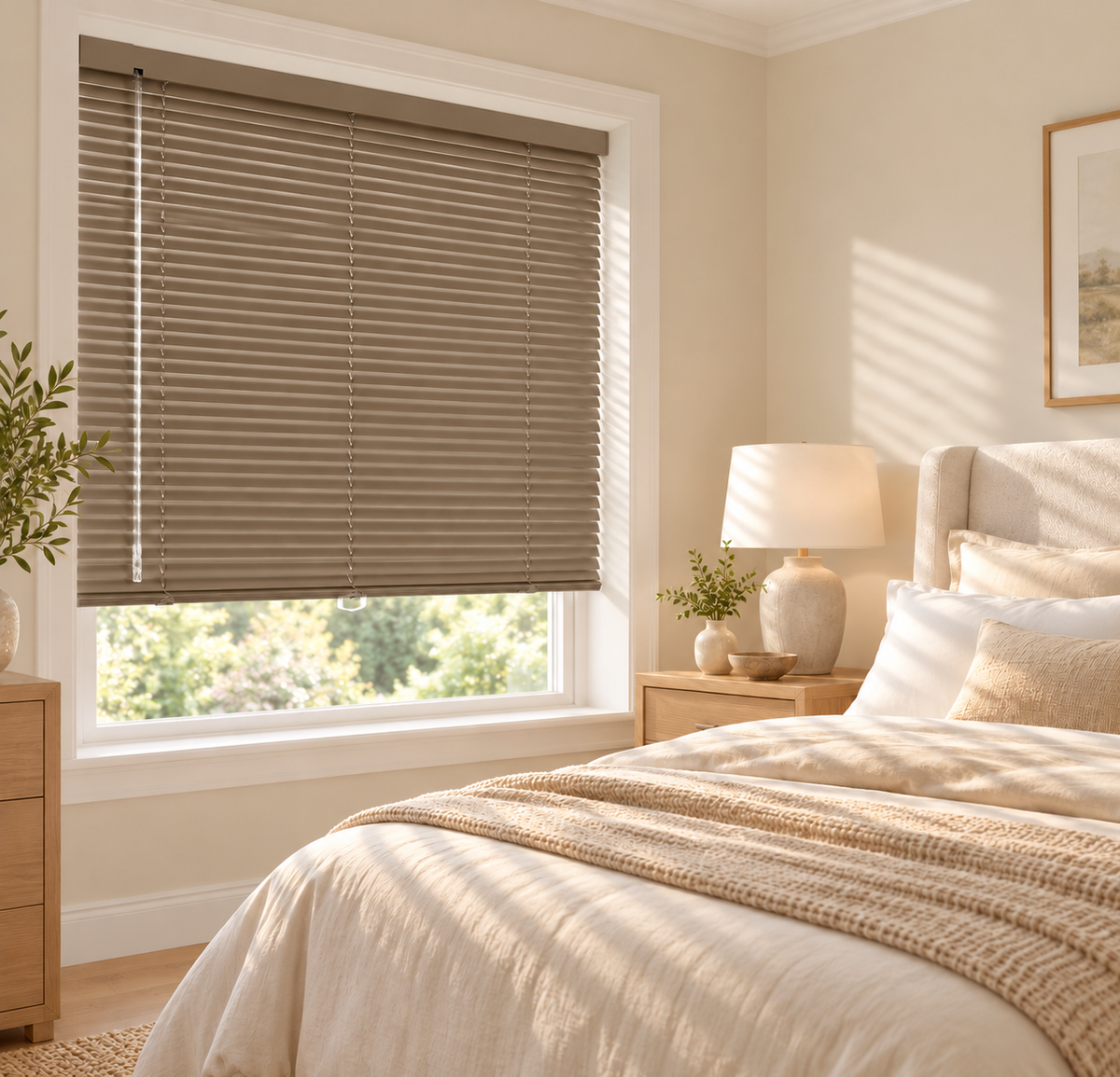No-Drill Cordless Aluminum Venetian Blinds – Mint Green