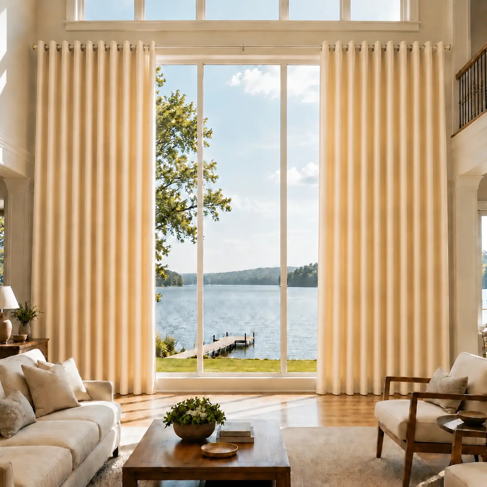 Custom Curtains, 100% Polyester Drapes, Made to Measure Window Curtains