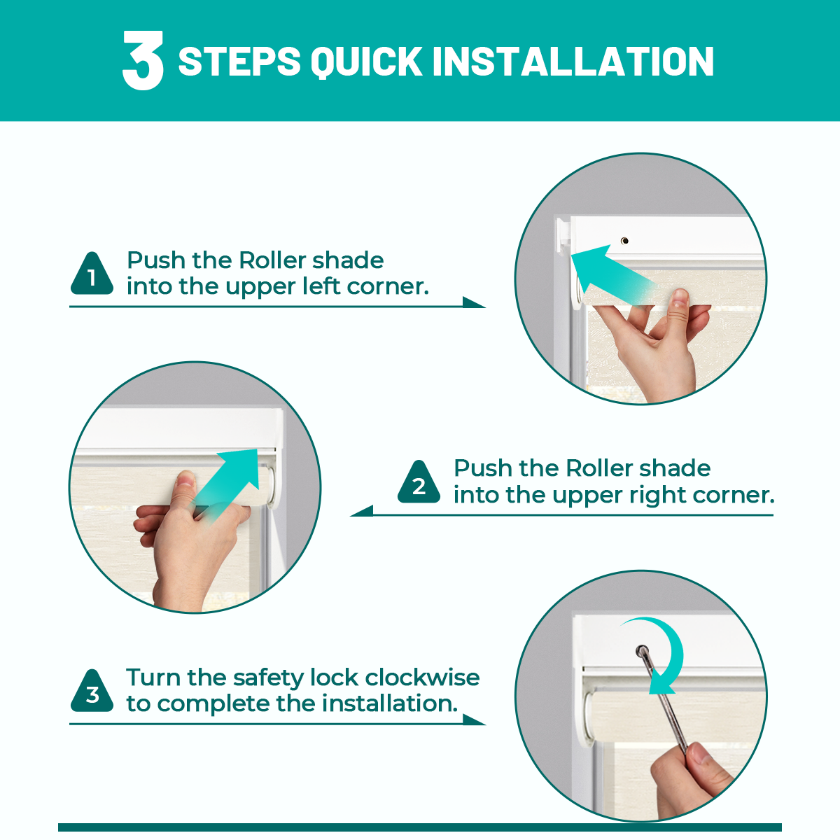 Cordless No-Drill Zebra Blinds Installation Process Tool-Free Mounting