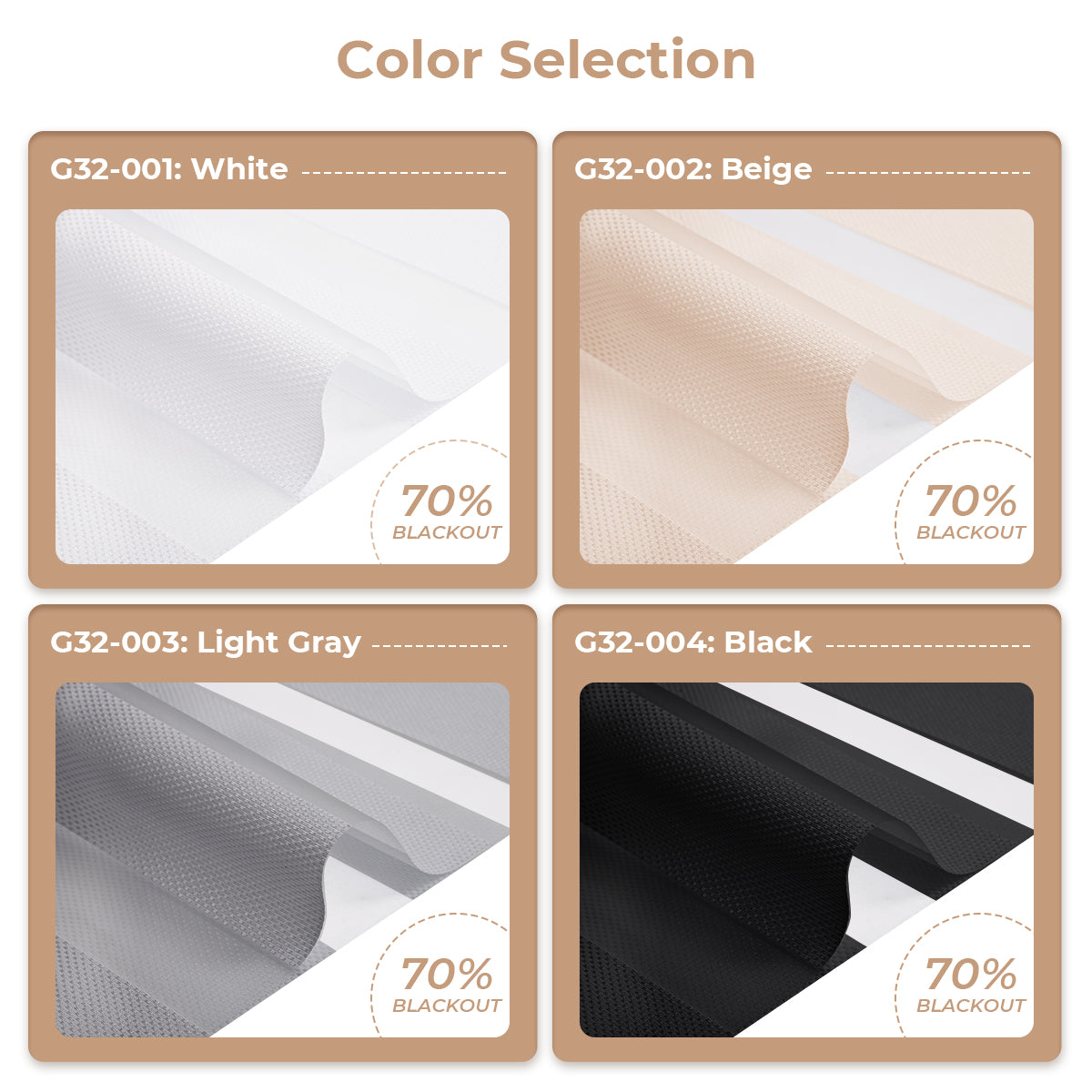 Cordless zebra shades fabric texture detail with no-drill modern window treatment material