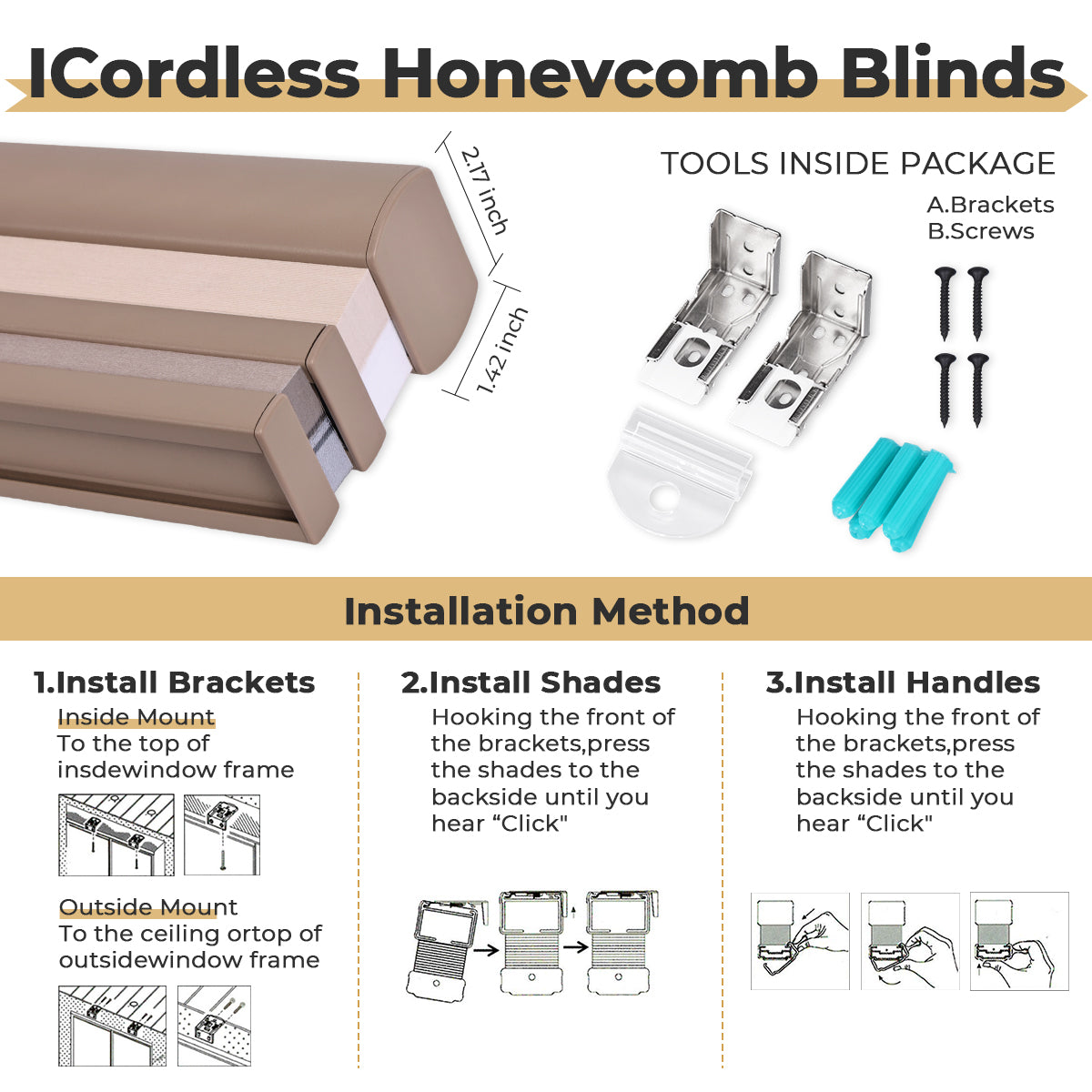 Installing custom day night cellular shades with cordless design for a secure and easy window installation