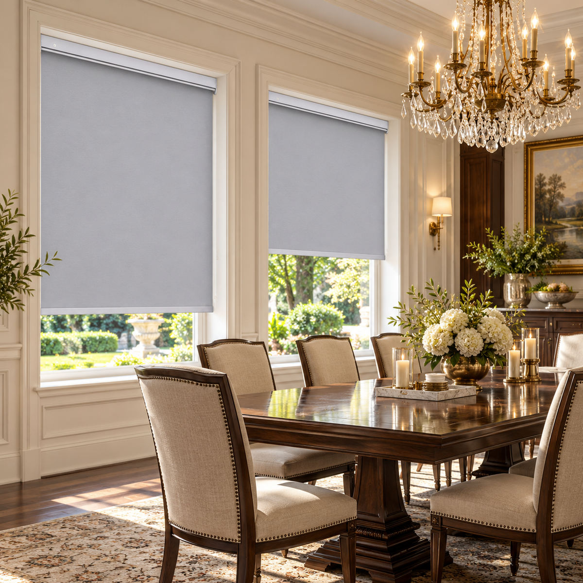 No-Drill Cordless Blackout Roller Shades – Fire-Retardant Custom Window Blinds