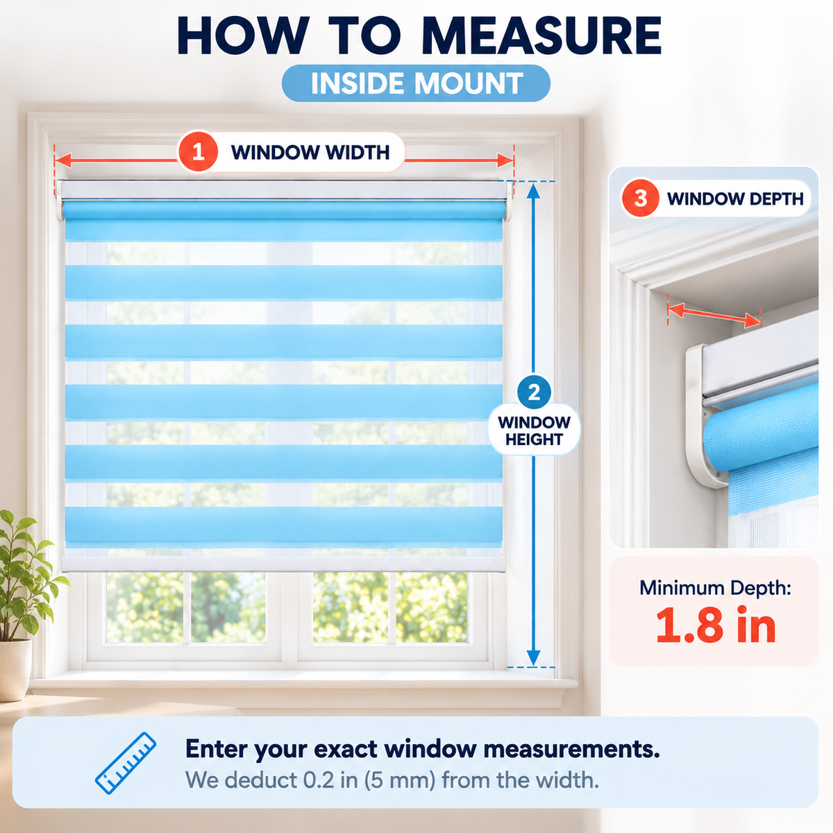 No-Drill Cordless Translucent Zebra Shades – Light Filtering