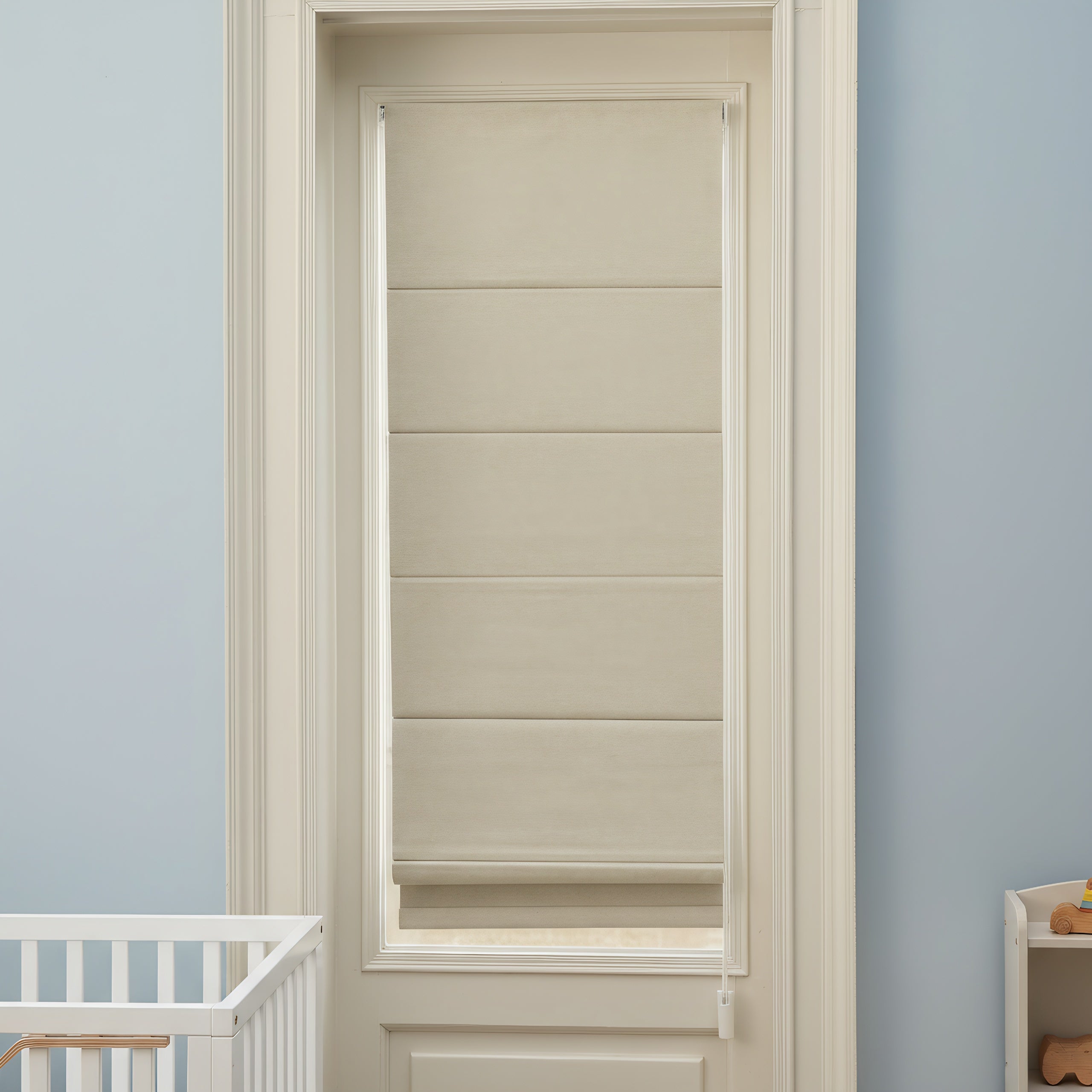 No Drill Blackout Roman Shades in Study Room – Home Office Window Shades for Privacy and Light Control